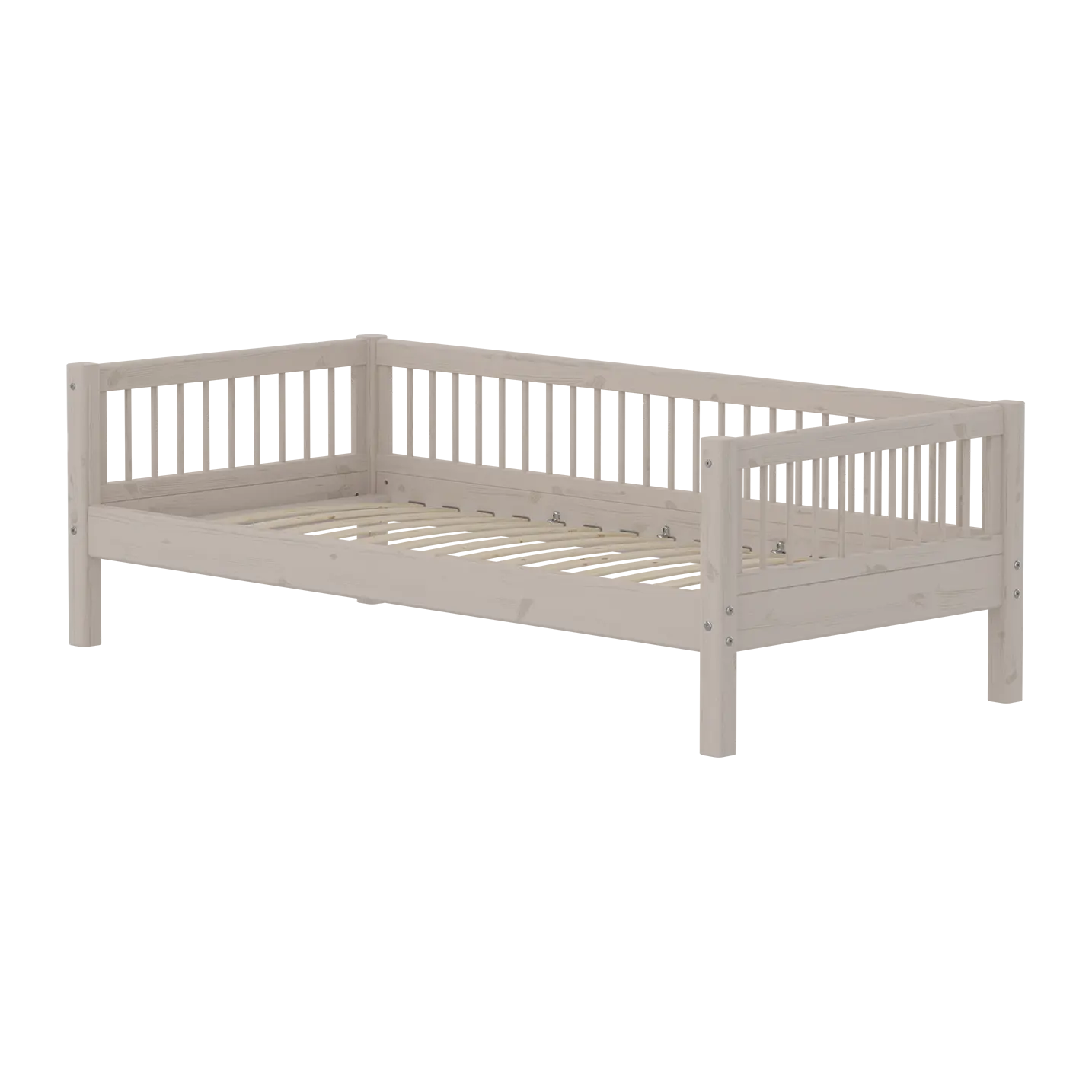 flexa-classic-einzelbett-90x200-cm-mit-sprossen-grau image 1