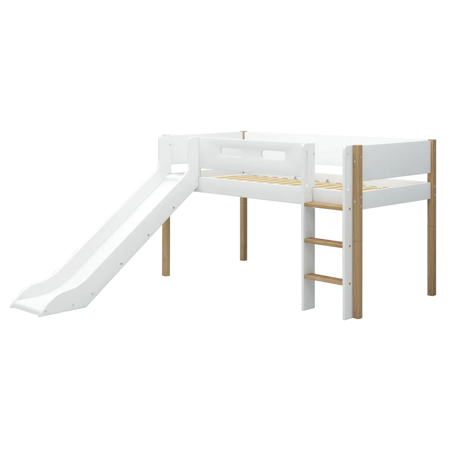 flexa-nor-spielbett-120-cm-mit-rutsche-und-leiter-90x200-cm-wei-eiche image 7