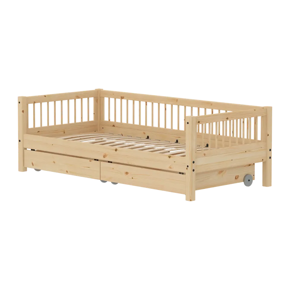 flexa-classic-raw-einzelbett-mit-aufbewahrung-90x200-cm-kiefernholz image 1