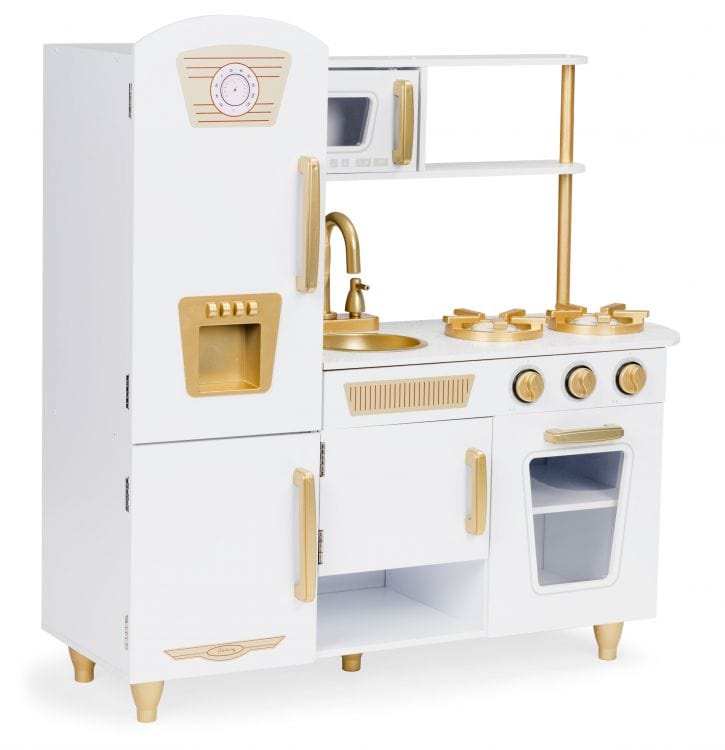 meowbaby-montessori-holzspielk-che-f-r-kinder-mit-zubeh-r-wei-gold image 4