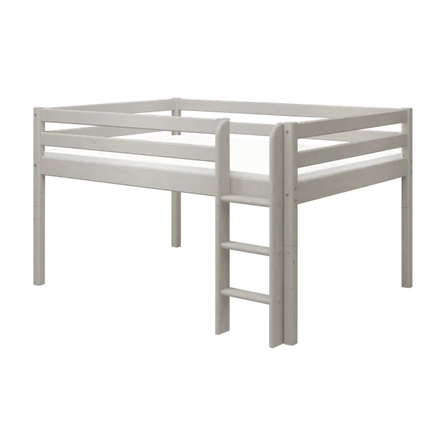 flexa-classic-hochbett-120-cm-140x200-cm-grau-mit-leiter-und-absturzsicherung image 1