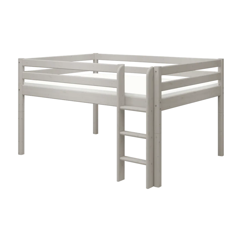 flexa-classic-hochbett-120-cm-140x200-cm-grau-mit-leiter-und-absturzsicherung image 1