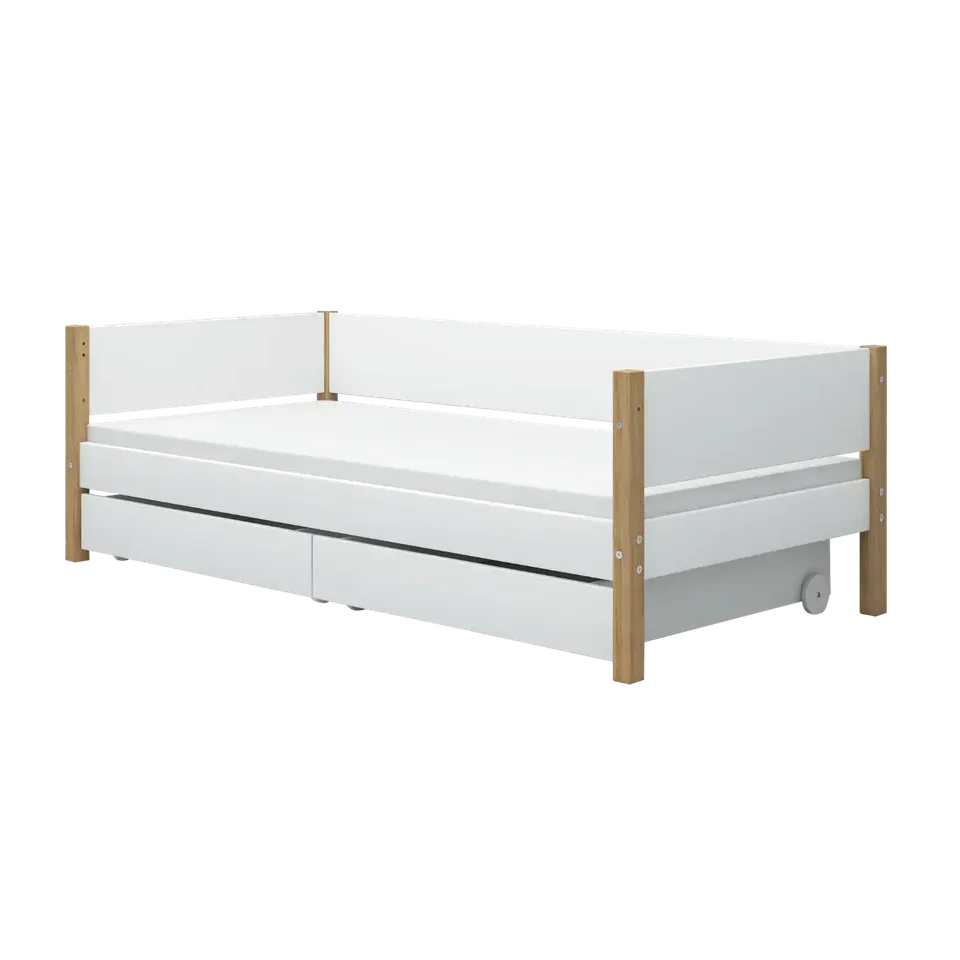 flexa-nor-einzelbett-mit-schubladen-tagesbett-90x200-cm-wei-eiche image 1