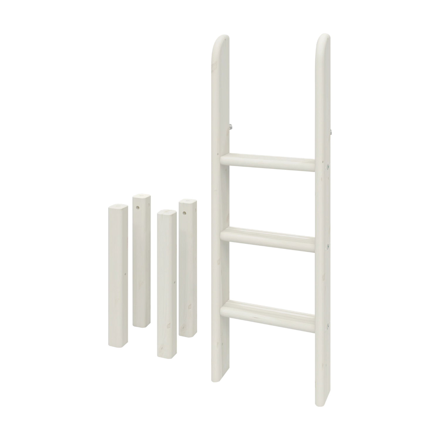 flexa-classic-leiter-und-pfosten-f-r-hochbett-120-cm-wei-kiefer-massiv image 1