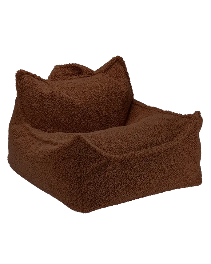wigiwama-warm-hazel-sitzsack-original-beanbag-kindersessel-teddy-dunkelbraun image 1