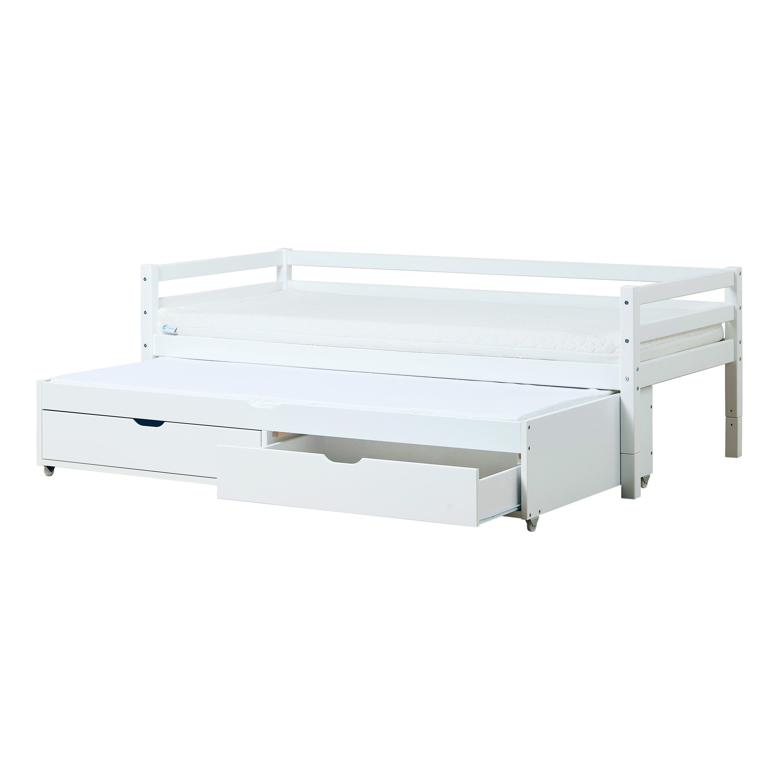 hoppekids-eco-dream-einzelbett-90x200-mit-ausziehbett-und-schubladen image 3