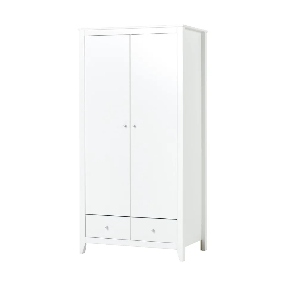 hoppekids-kleiderschrank-mit-2-t-ren-und-2-schubladen-wei image 1