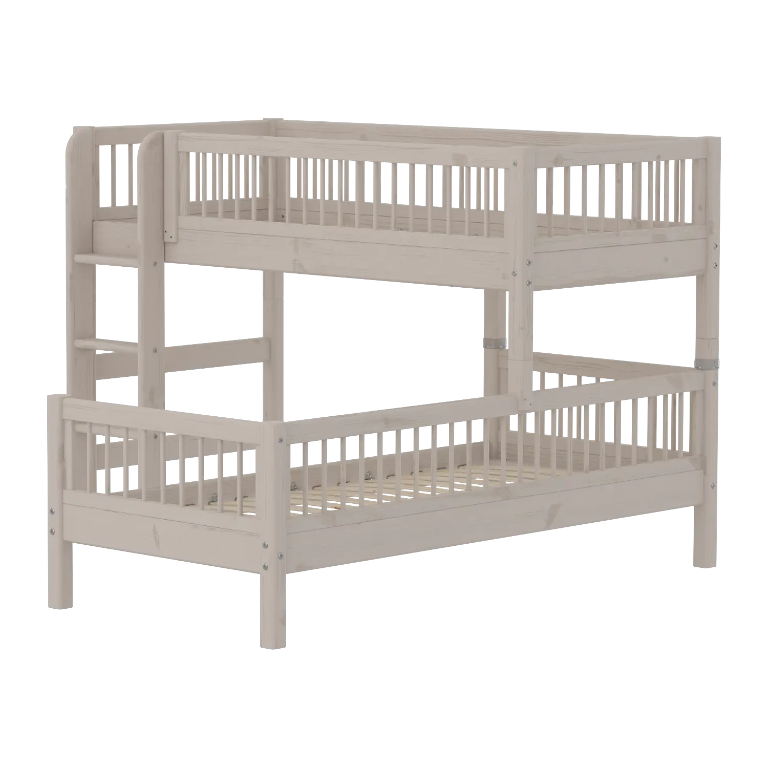 flexa-classic-etagenbett-143-cm-90x200-cm-grau-mit-leiter-und-absturzsicherung image 1