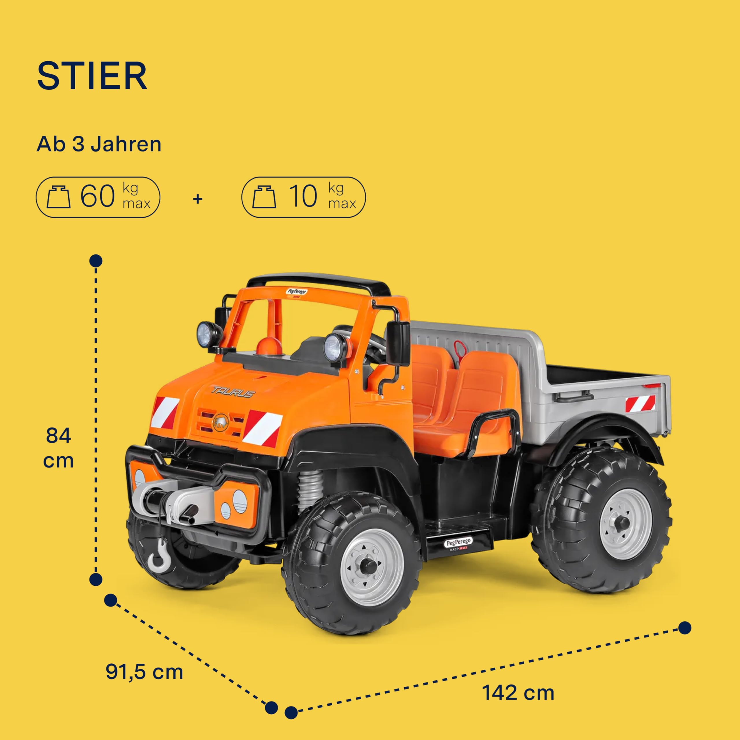peg-perego-taurus-elektro-nutzfahrzeug-12v-2-sitzer-muldenkipper-f-r-kinder image 3