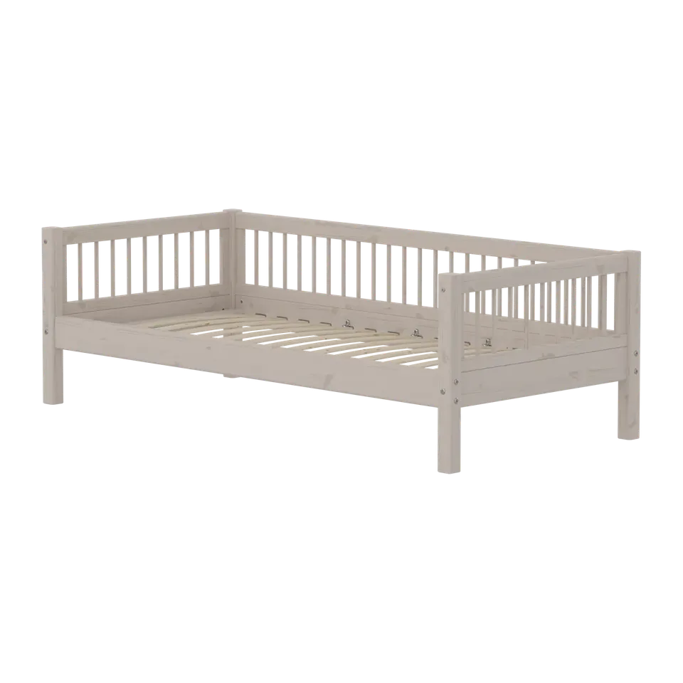 flexa-classic-einzelbett-90x200-cm-mit-sprossen-grau image 1