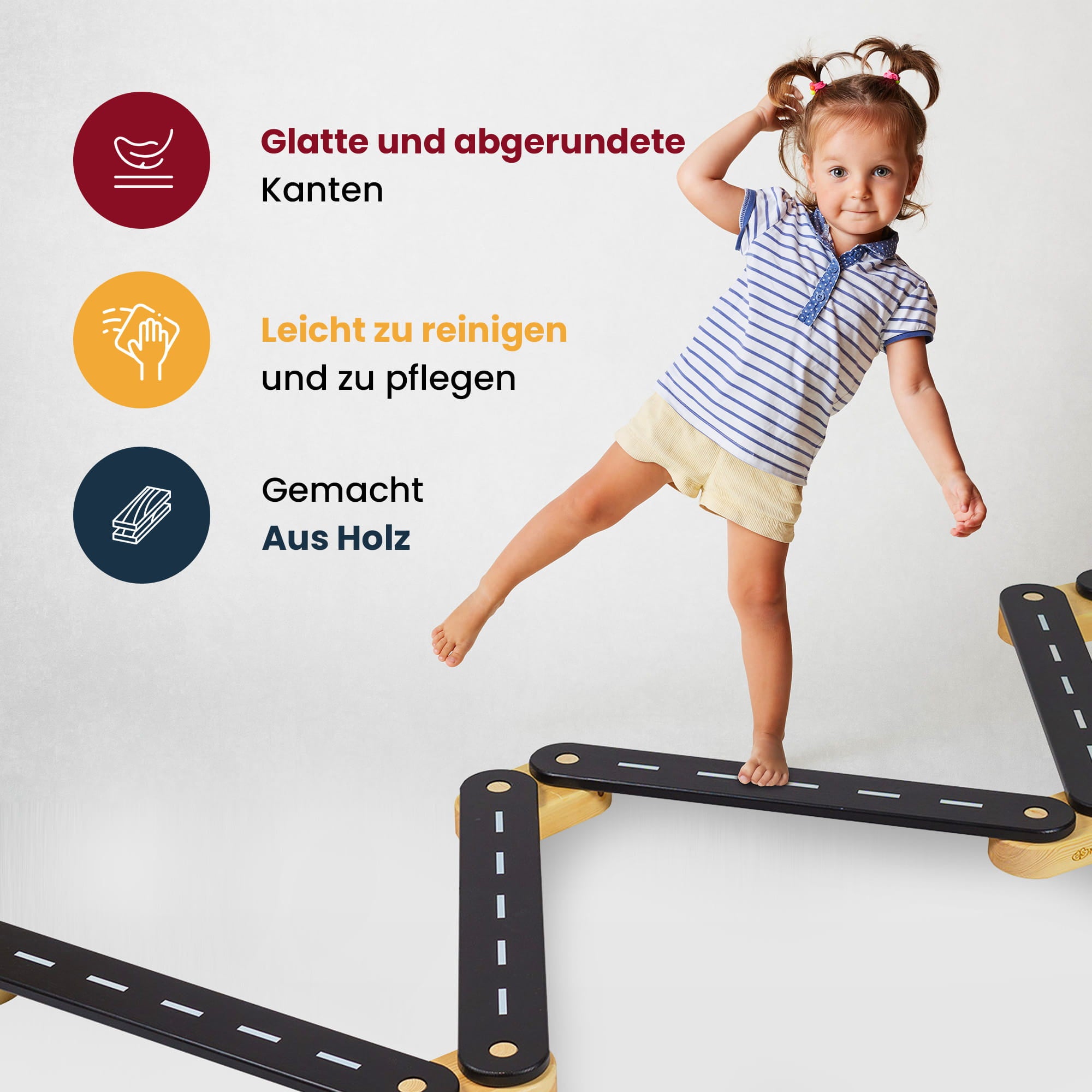 meowbaby-sensorischer-lehrpfad-5-elemente-montessori-kiefernholz image 2