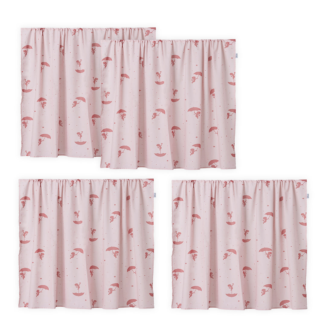 hoppekids-eco-comfort-halbhohes-bett-mit-rotem-ole-lukoie-bettvorhang image 2