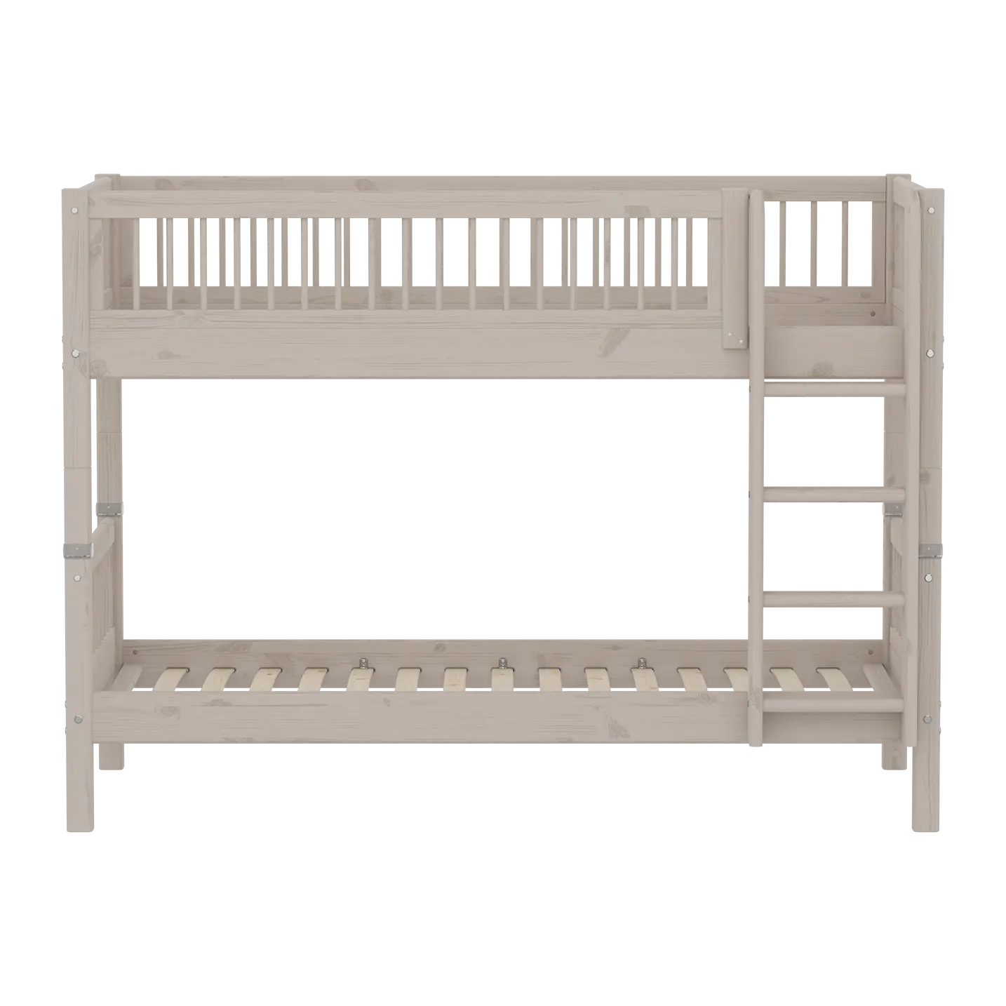 flexa-classic-etagenbett-90x200-cm-mit-leiter-und-absturzsicherung-grau image 2