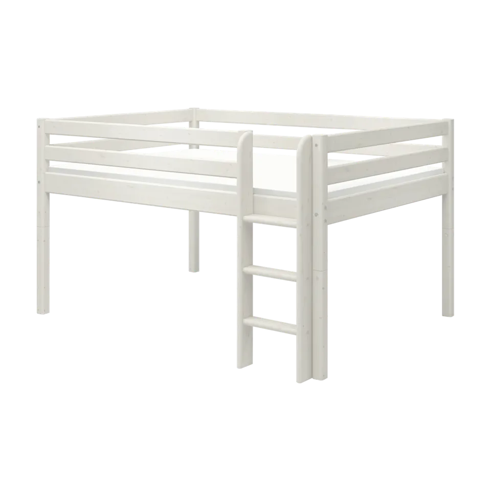 flexa-classic-hochbett-120-cm-140x200-cm-wei-mit-leiter image 1