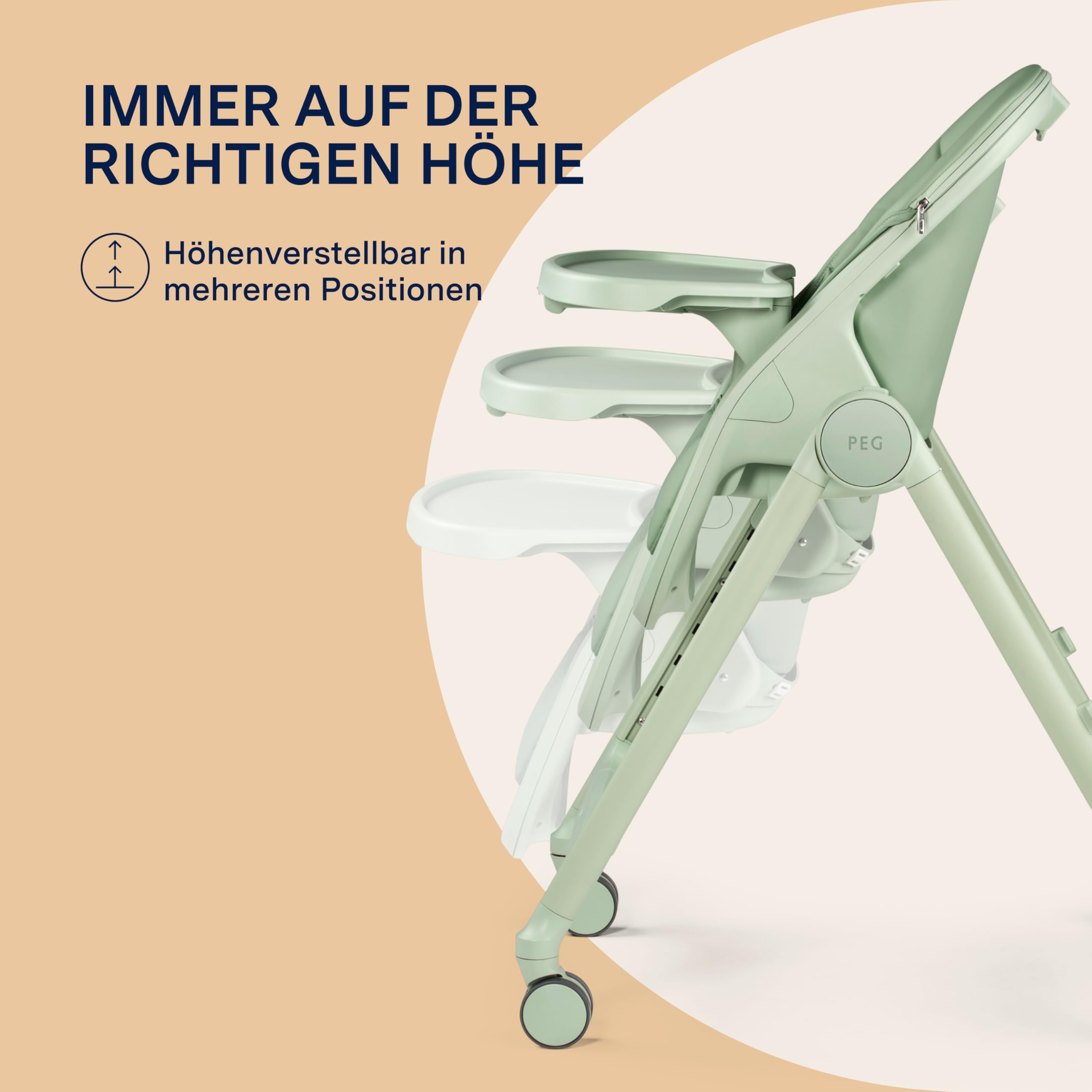 peg-perego-living-hochstuhl-ab-geburt-0-15-kg-sage image 4