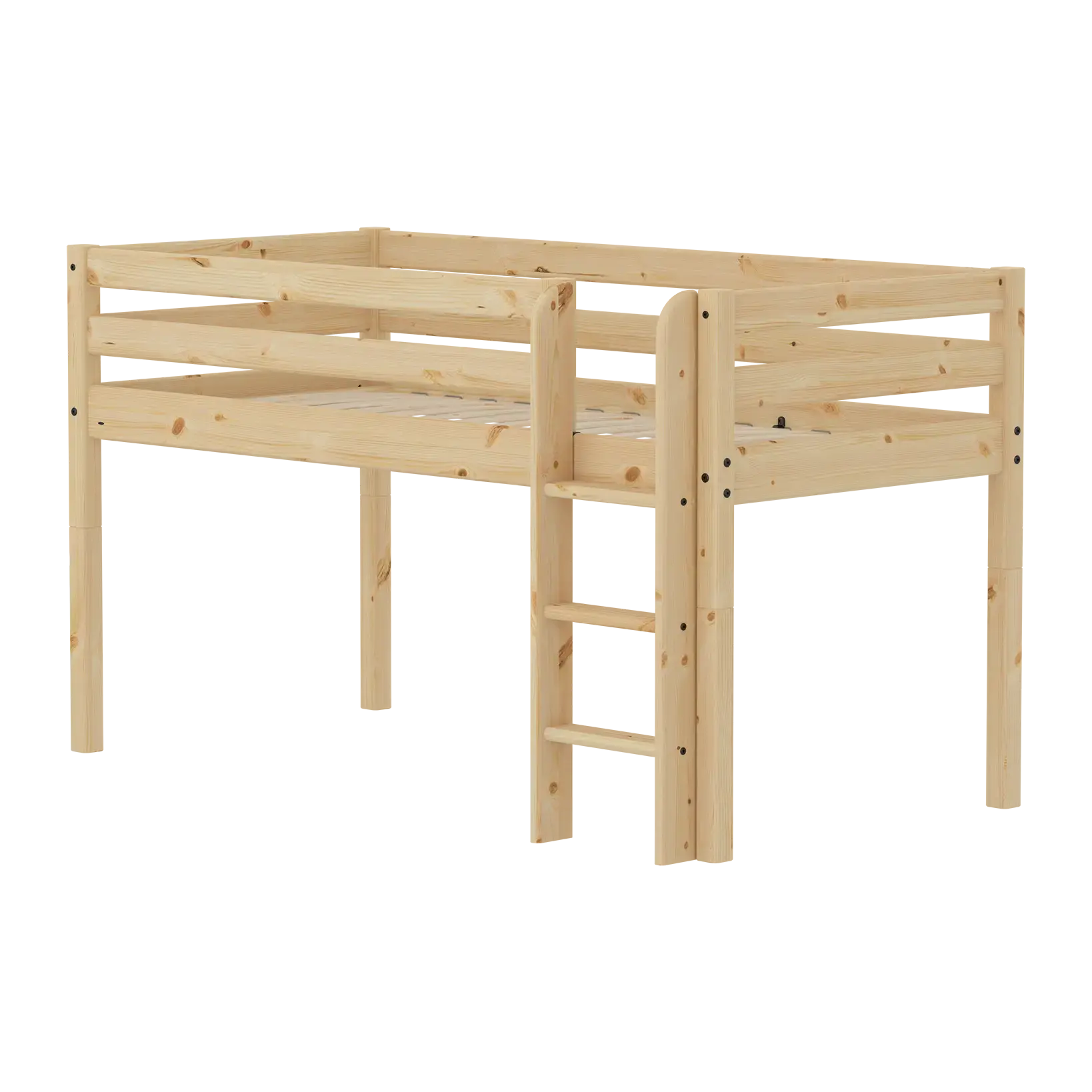 flexa-classic-raw-halbhohes-bett-90x200-cm-kiefernholz image 1