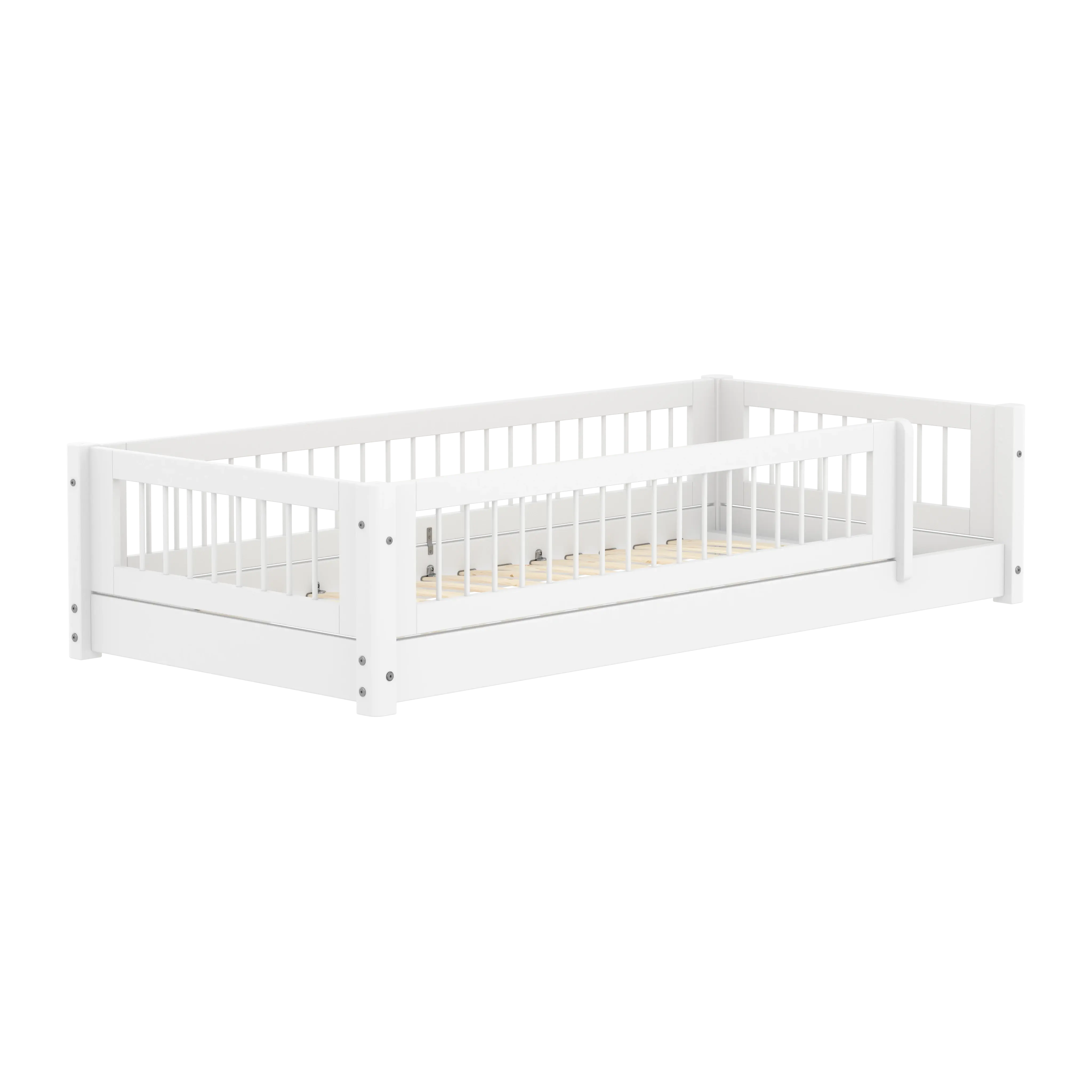 flexa-white-montessori-bett-90x200-cm-mit-crossbars-und-absturzsicherung-wei image 3