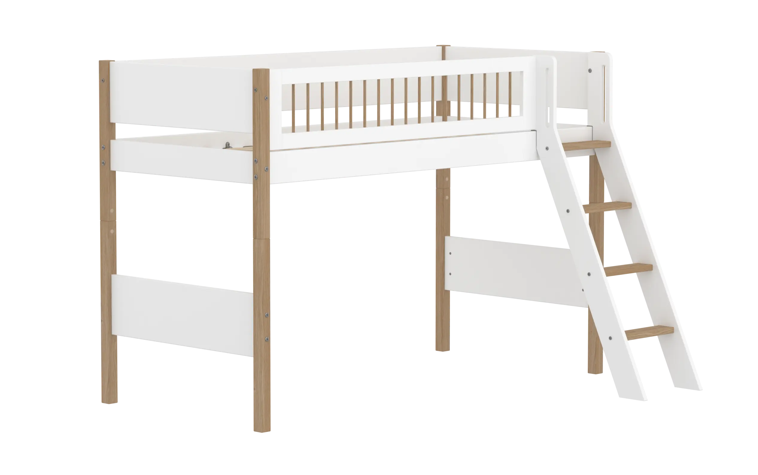flexa-nor-hochbett-143-cm-mittelhoch-mit-schr-gleiter-und-absturzsicherung-90x20 image 3