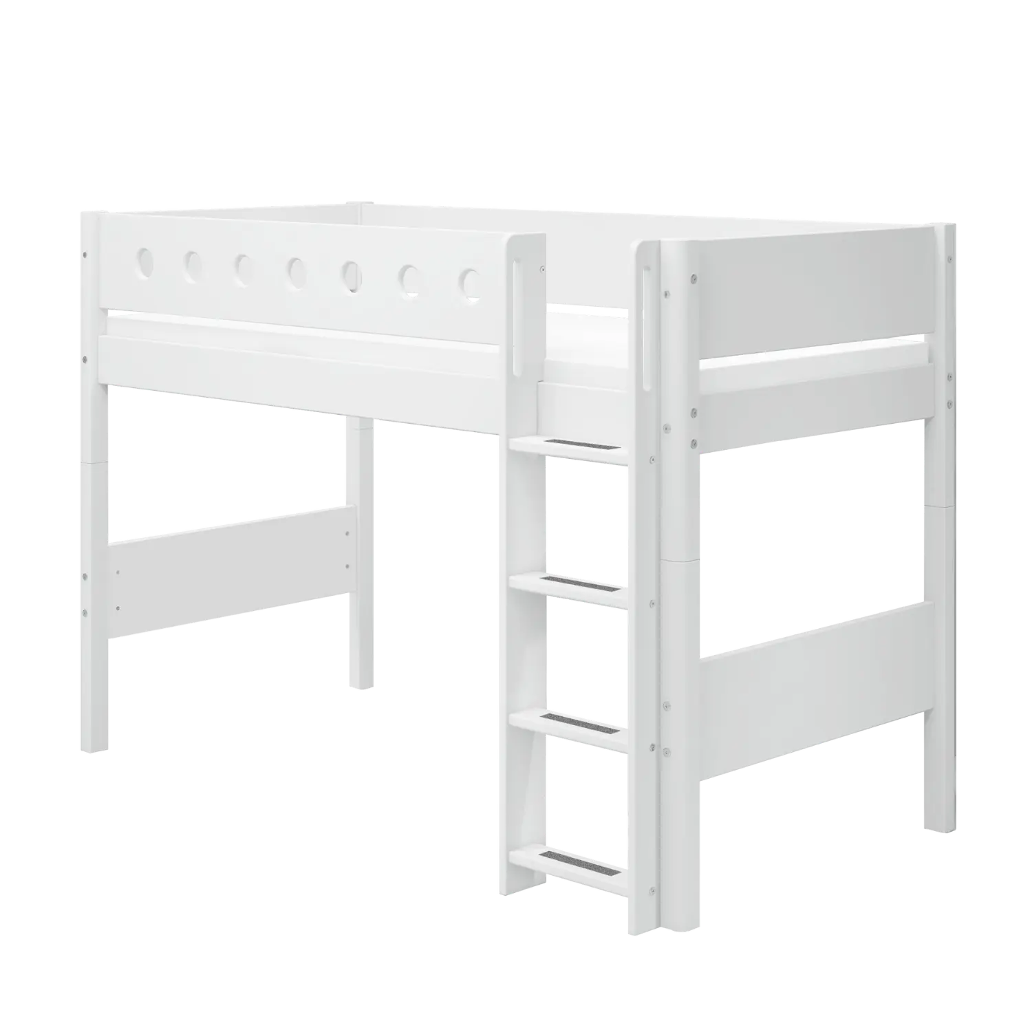 flexa-white-hochbett-143-cm-mit-leiter-und-absturzsicherung-90x200-cm-wei image 1
