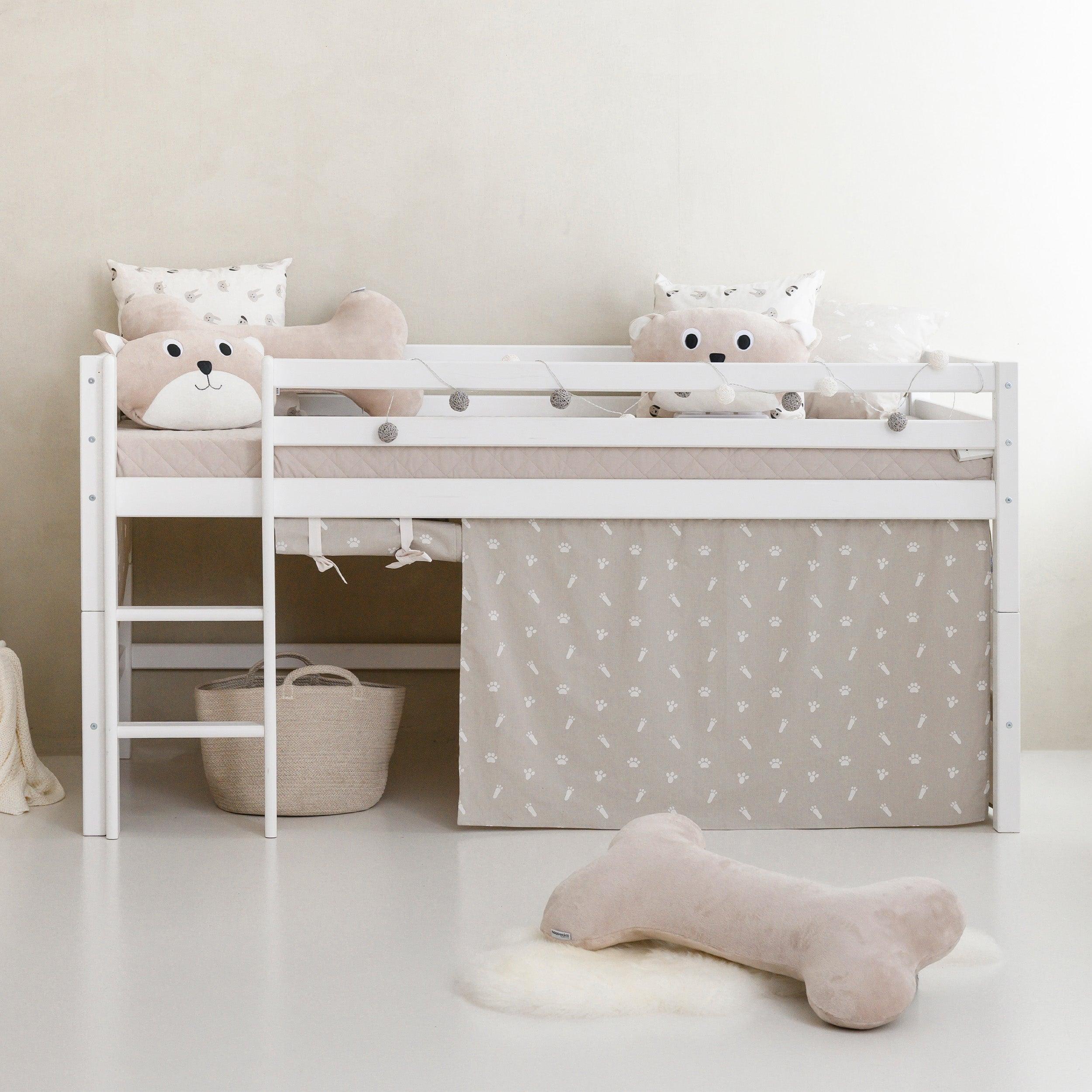 hoppekids-eco-dream-halbhochbett-mit-pets-silver-cloud-bettvorhang image 5