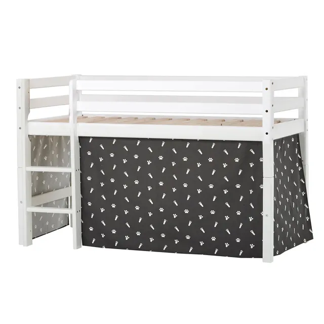 hoppekids-eco-dream-halbhochbett-mit-pets-granite-grey-bettvorhang image 1