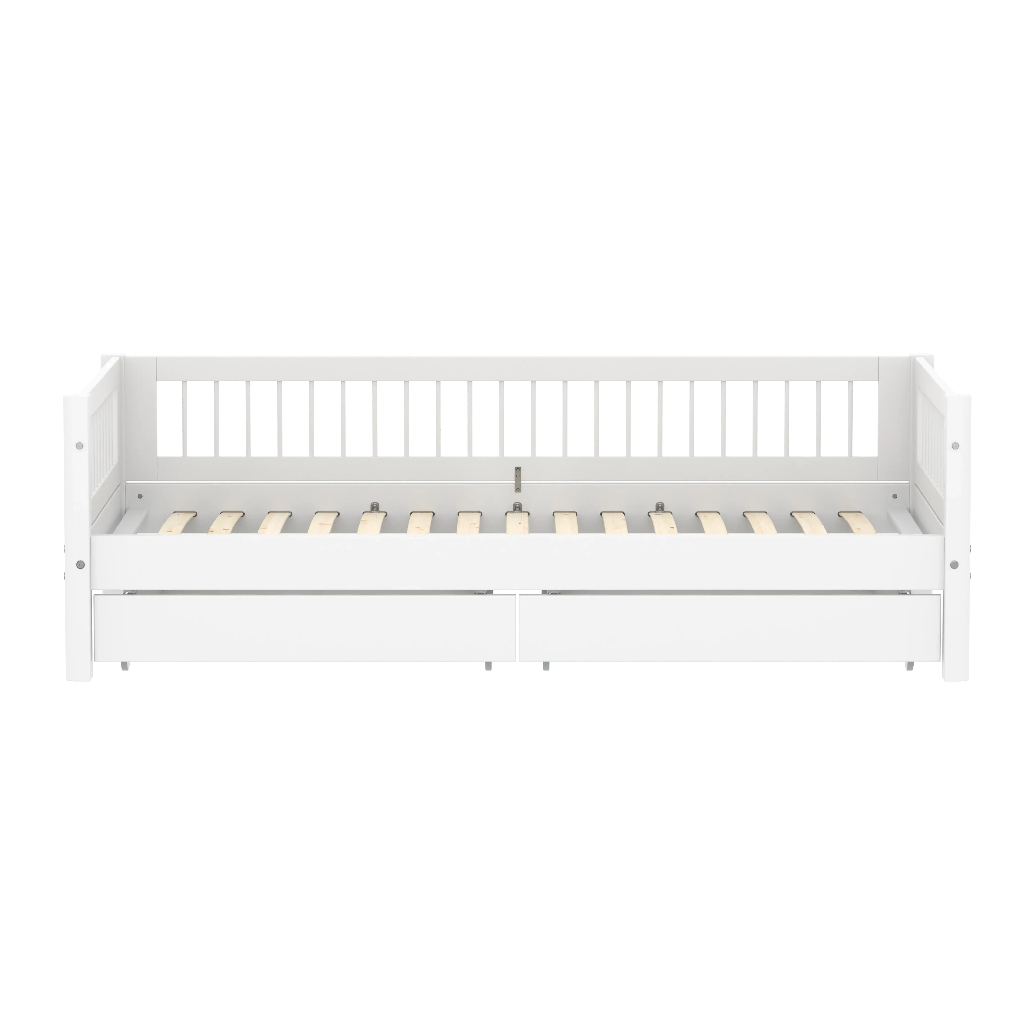 flexa-white-einzelbett-daybed-mit-crossbars-und-stauraum-option-90x200-cm-weiss image 2