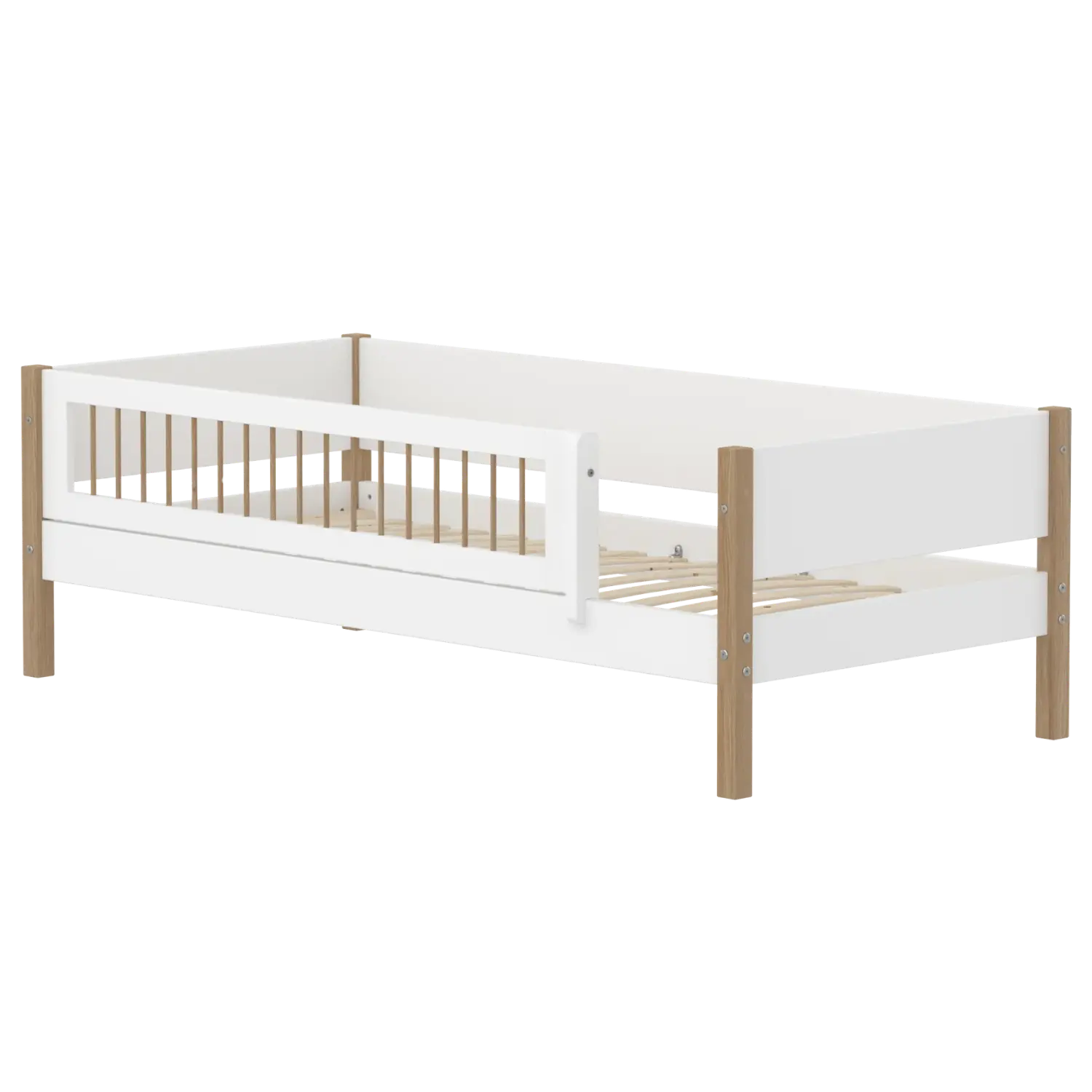 flexa-nor-einzelbett-mit-absturzsicherung-90x200-cm-wei-eiche-2 image 1