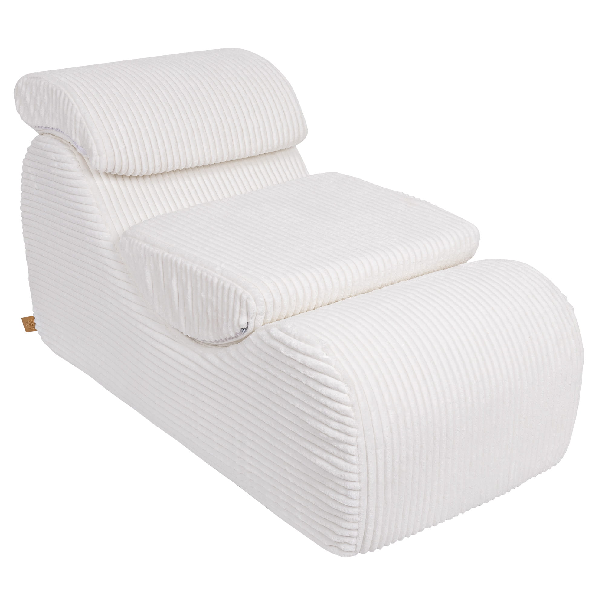 meowbaby-sitzsack-wave-lounger-churro-creme-wei-designer-lounge-sessel image 1