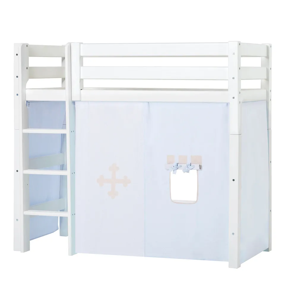hoppekids-eco-luxury-mittelhohes-bett-mit-fairytale-knight-bettvorhang image 1