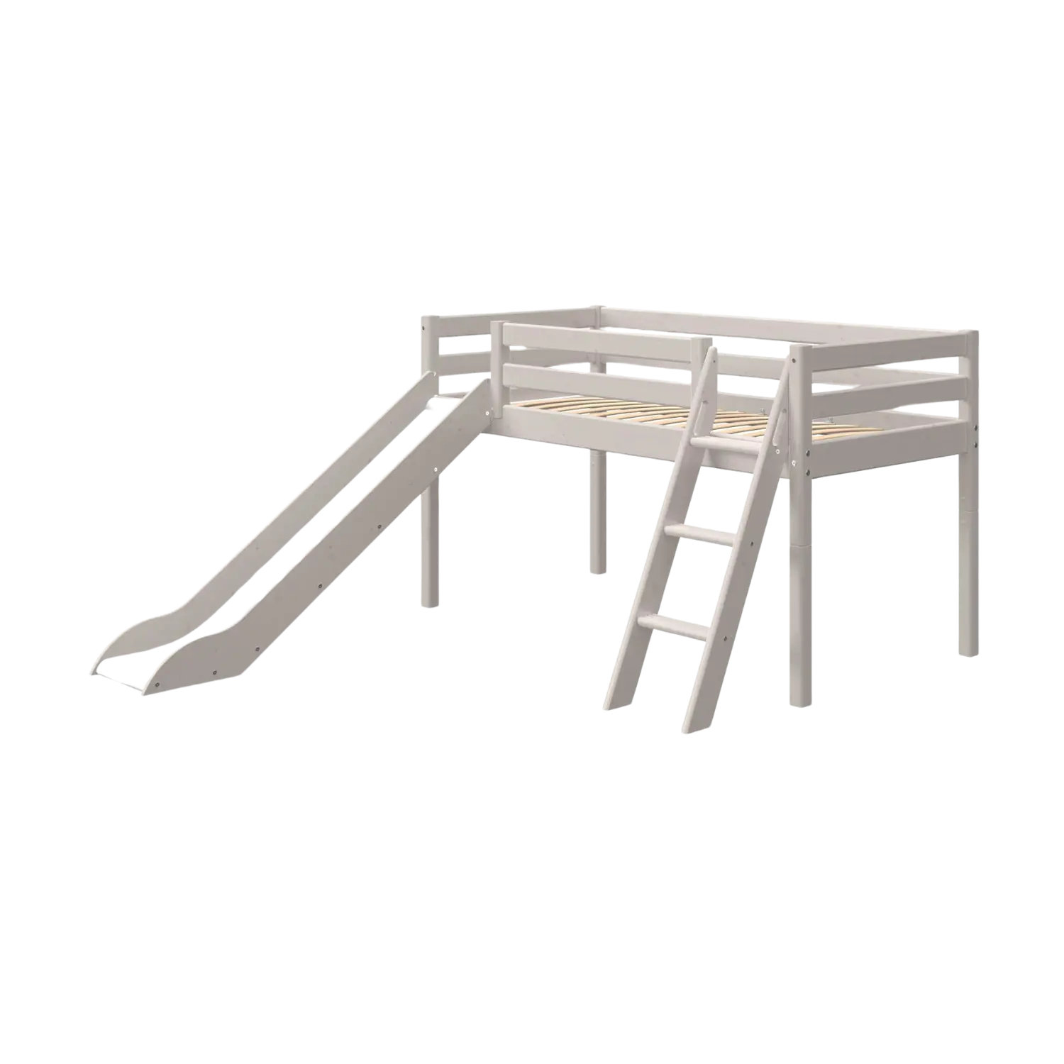flexa-classic-spielbett-120-cm-mit-rutsche-und-schr-gleiter-90x200-cm-grau image 4