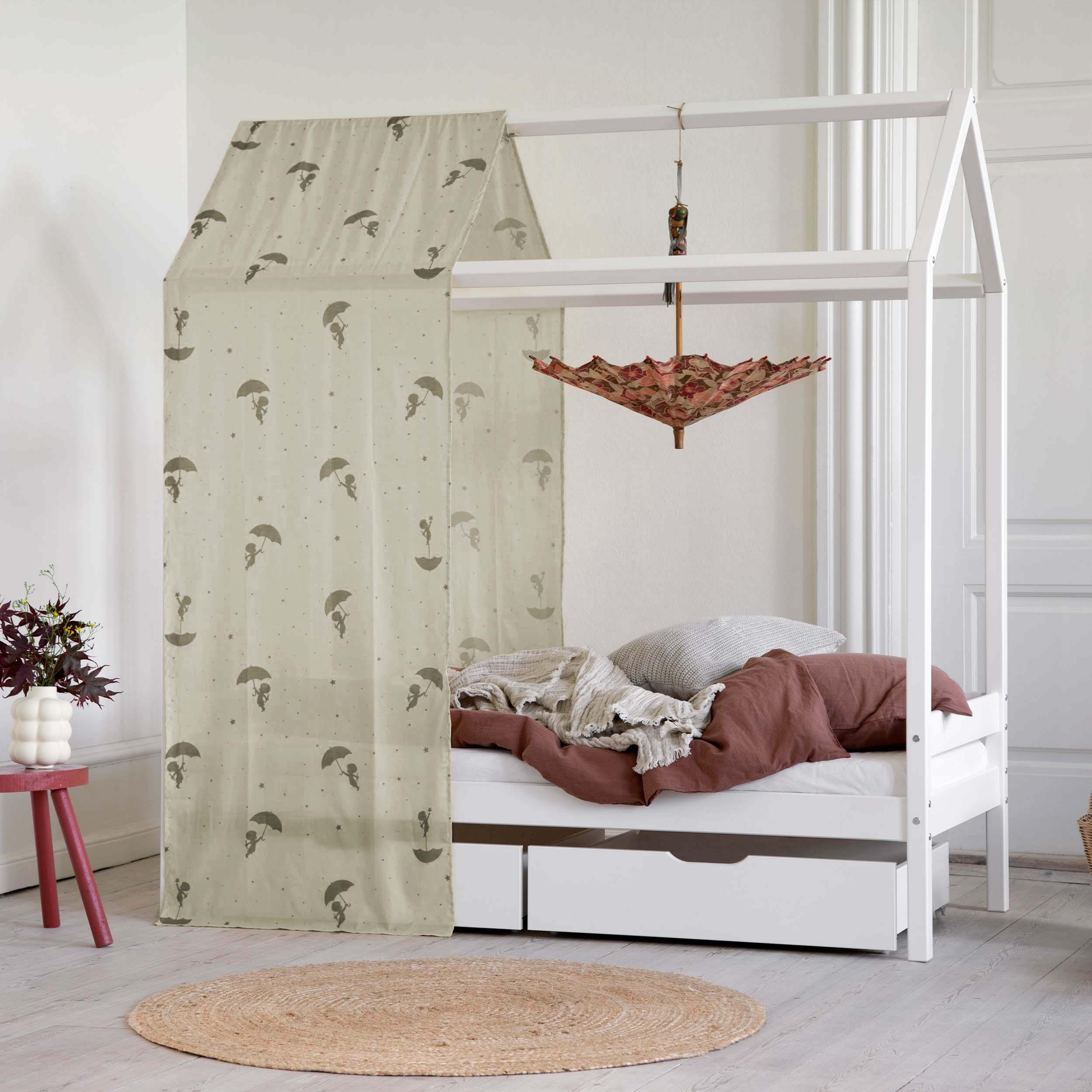 hoppekids-ole-lukoie-bettvorhang-f-r-hausbett-gr-n image 2