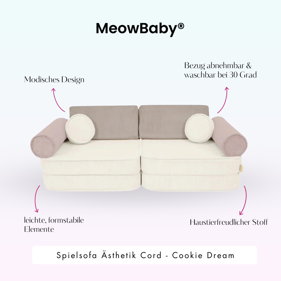 meowbaby-spielsofa-sthetik-cord-cookie-dream-160x76x52-cm-classic-cord-edition image 4