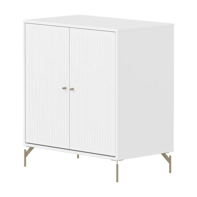 flexa-saga-schrank-2-t-ren-mit-rillen-oat-metallf-e-und-griffe-wei image 1