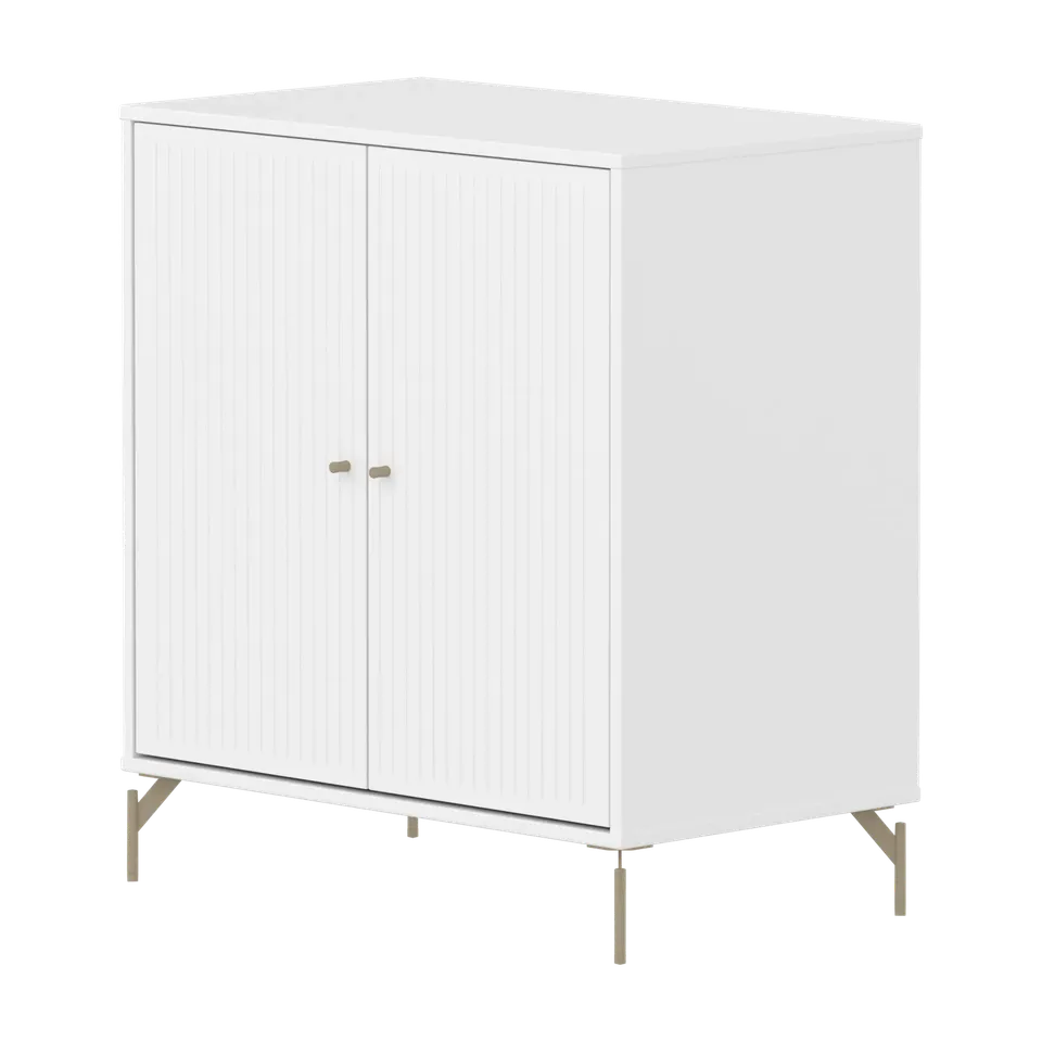 flexa-saga-schrank-2-t-ren-mit-rillen-oat-metallf-e-und-griffe-wei image 1