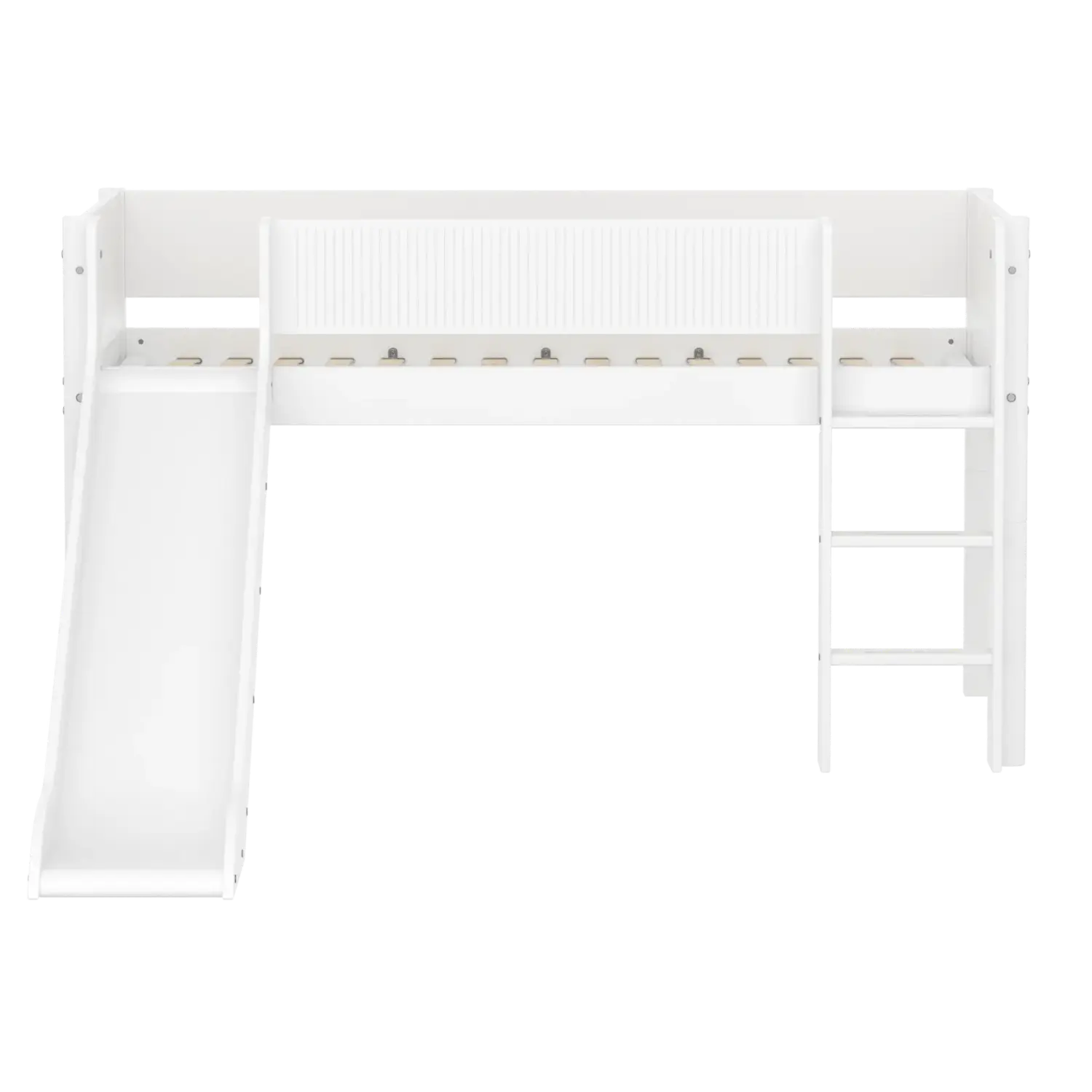 flexa-white-spielbett-120-cm-mit-rutsche-leiter-und-absturzsicherung-90x200-cm-w-2 image 2