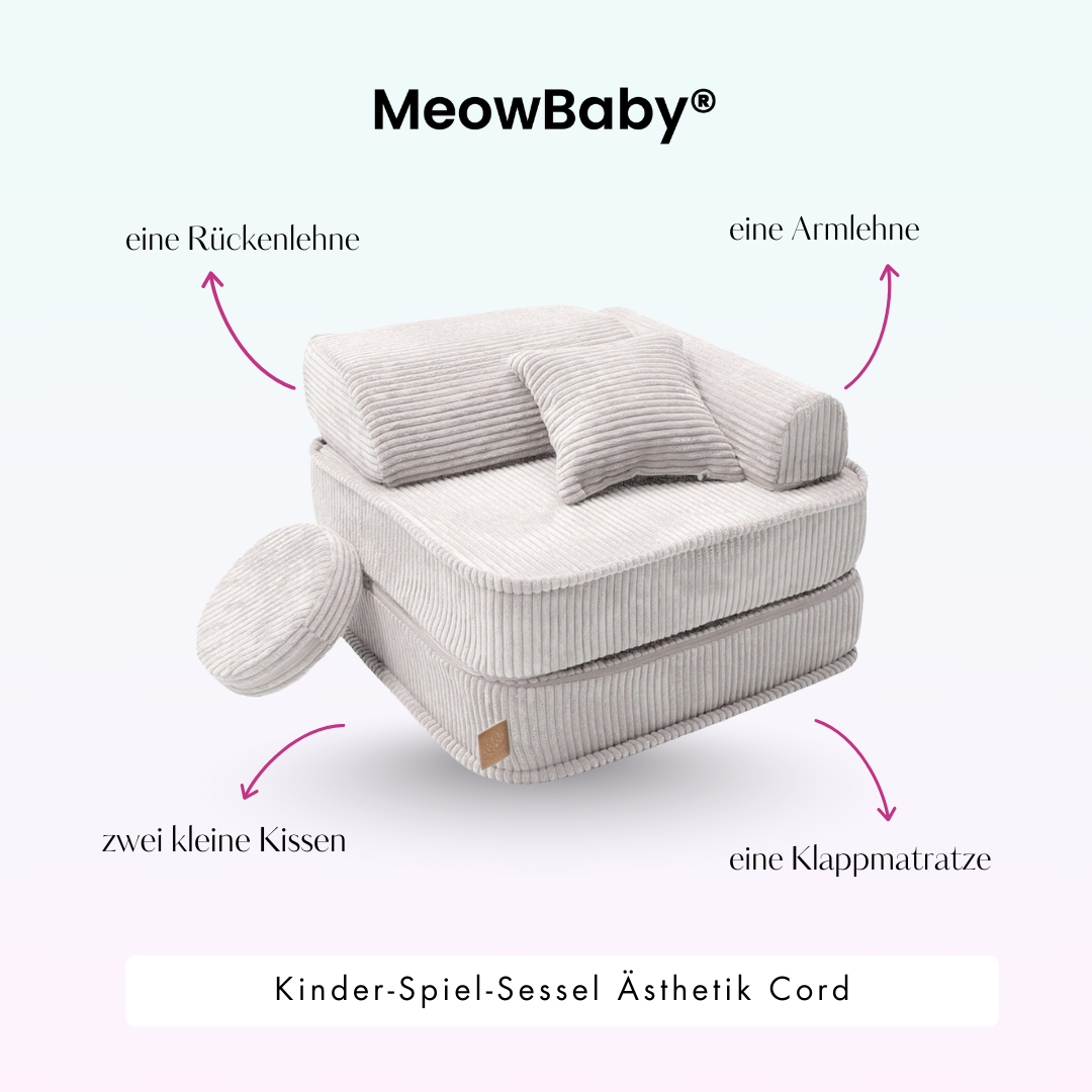 meowbaby-kindersessel-3-in-1-sthetik-cord-faltbare-kindercouch-spielmatratze-cla image 7