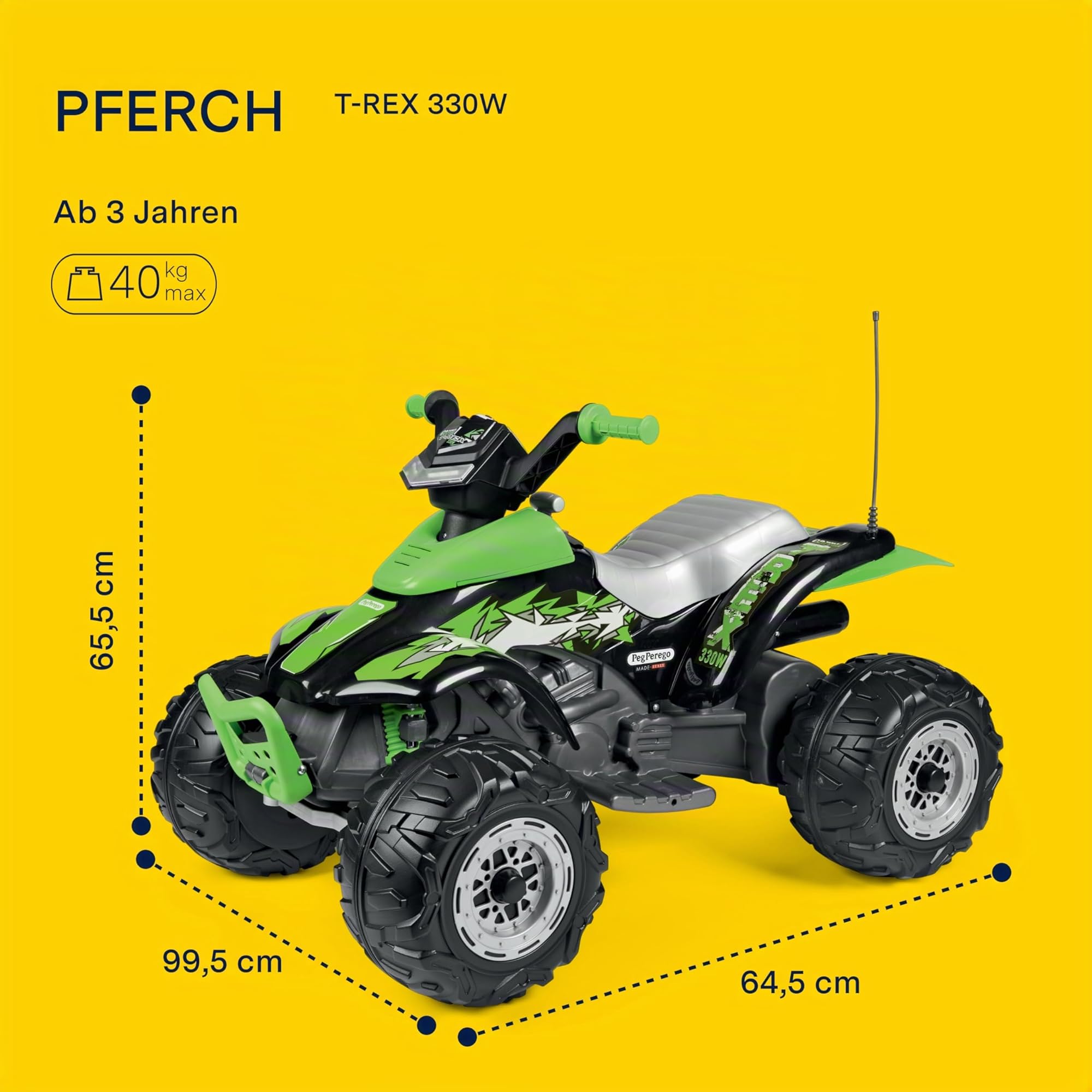 peg-perego-corral-t-rex-330w-elektro-quad-12v-f-r-kinder-ab-3-jahren image 2