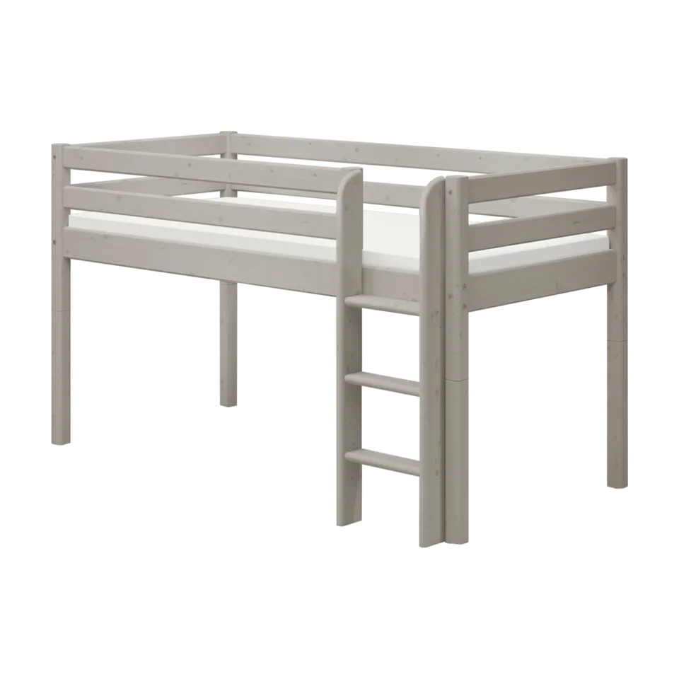 flexa-classic-hochbett-120-cm-mittelhoch-mit-leiter-und-absturzsicherung-90x200- image 1