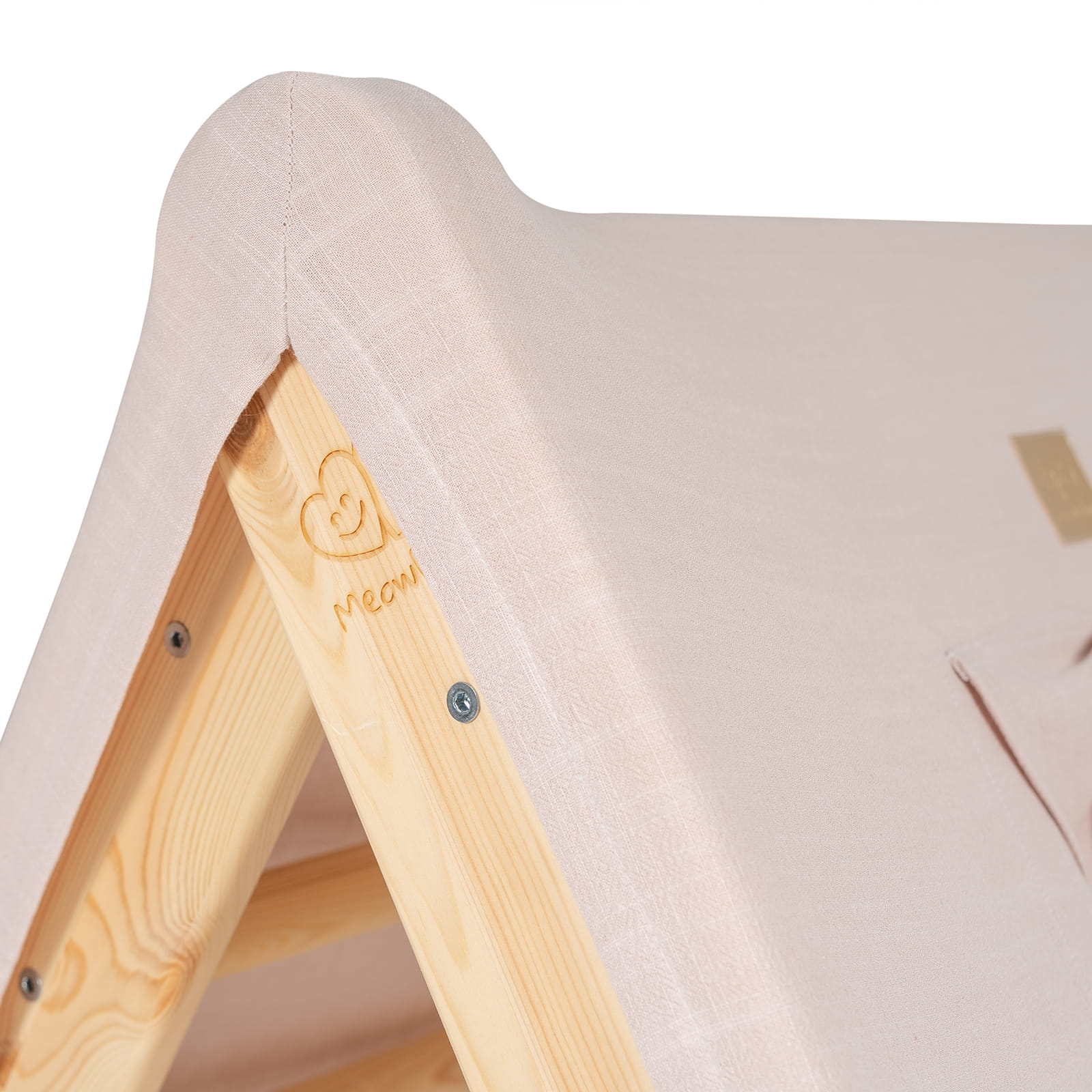 meowbaby-haus-mit-faltbarer-kinderleiter-60x61-cm-kletterhaus-aus-holz image 2