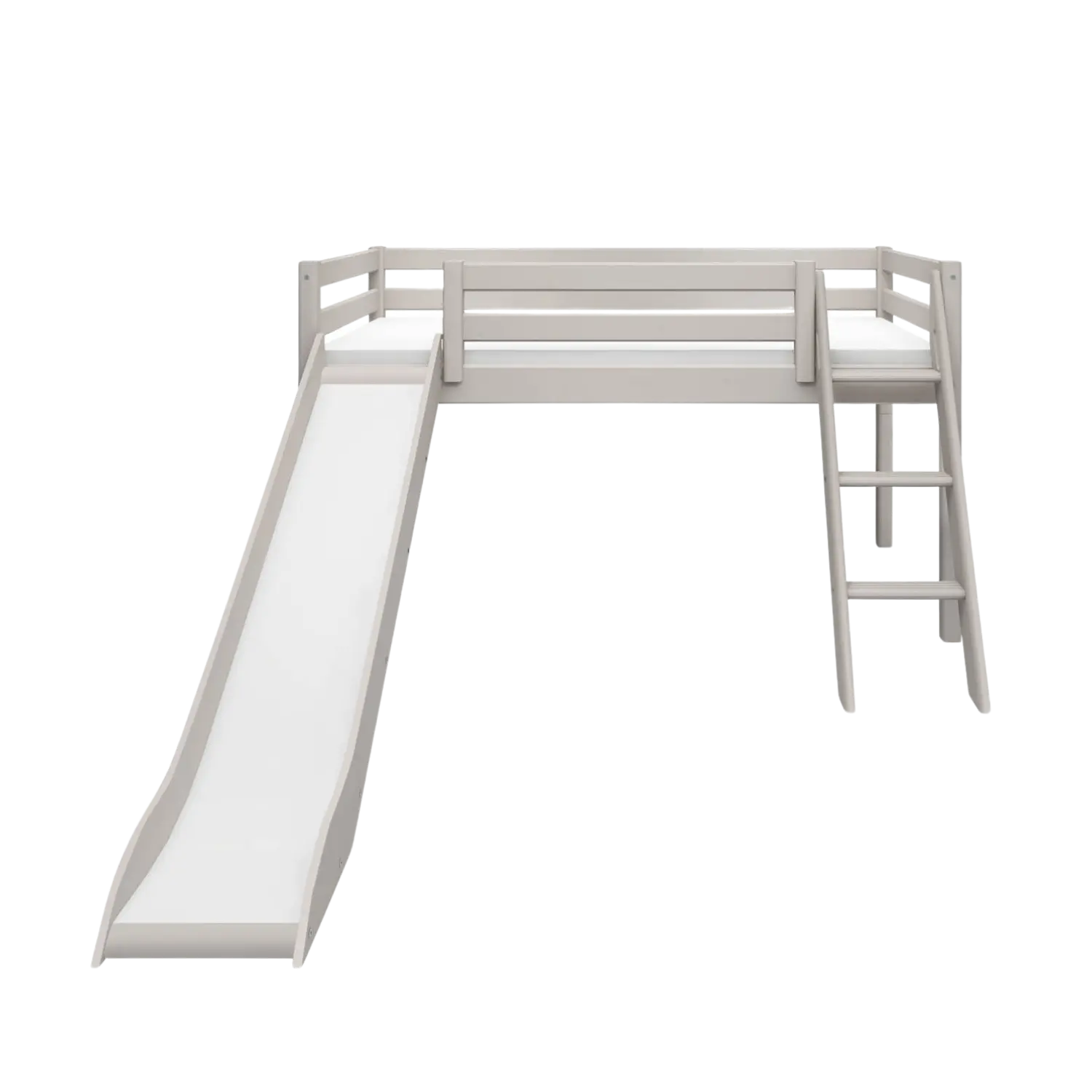 flexa-classic-spielbett-120-cm-mit-rutsche-und-schr-gleiter-90x200-cm-grau image 2