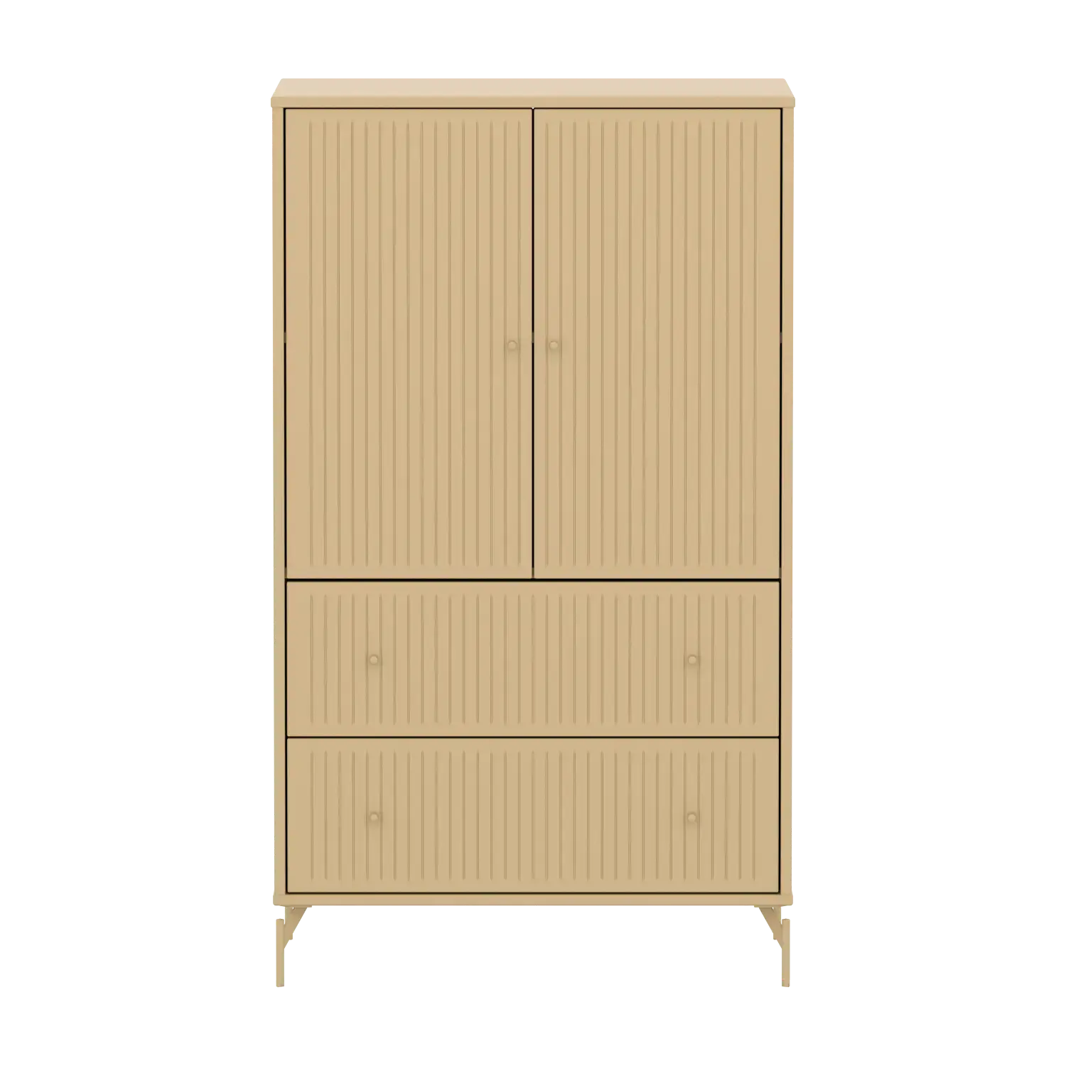 flexa-saga-schrank-2-t-ren-2-schubladen-mit-rillen-metallf-e-oat image 2