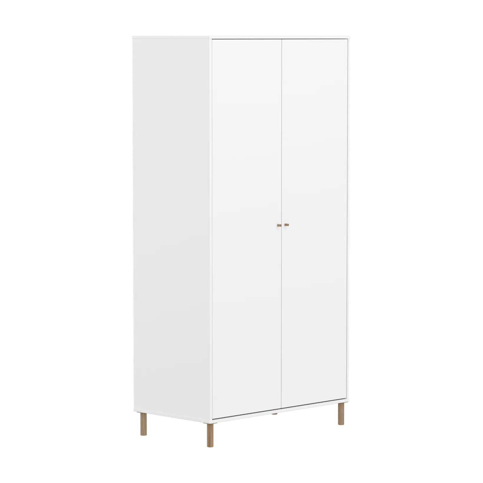 flexa-saga-kleiderschrank-2-t-ren-mit-stange-f-e-und-griffe-in-eiche-wei image 3
