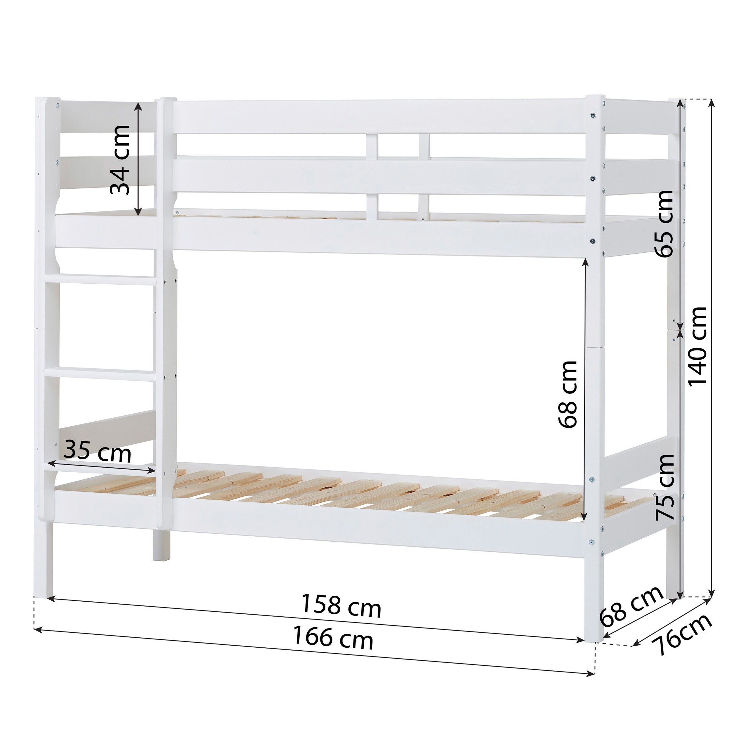 hoppekids-eco-comfort-etagenbett-mit-2-matratzen-70x160-90x200 image 4