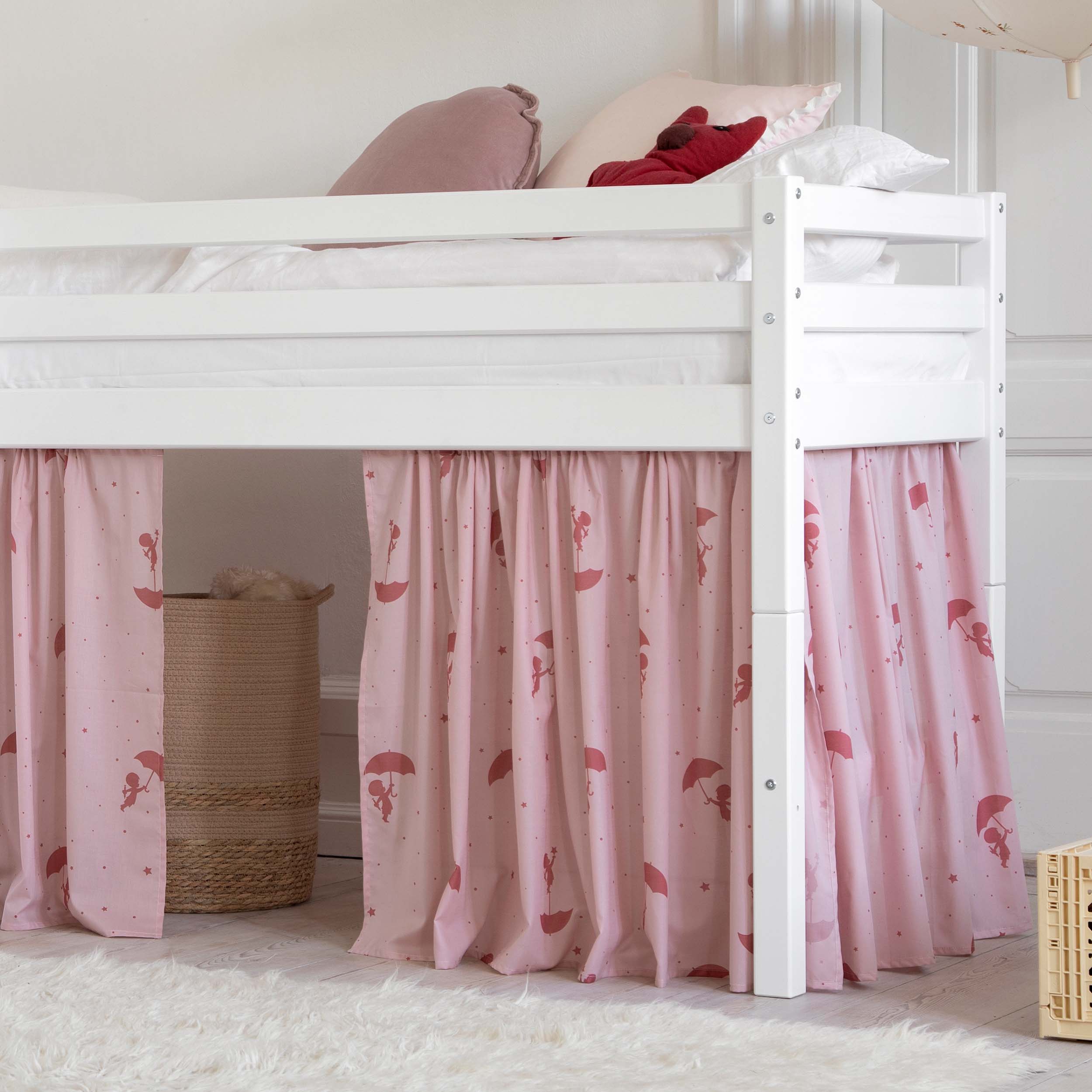 hoppekids-eco-dream-halbhochbett-mit-ole-lukoie-bettvorhang-rot image 3