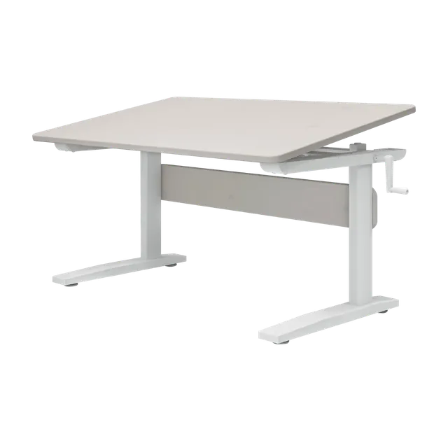 flexa-classic-schreibtisch-grau-h-henverstellbarer-kinderschreibtisch image 1