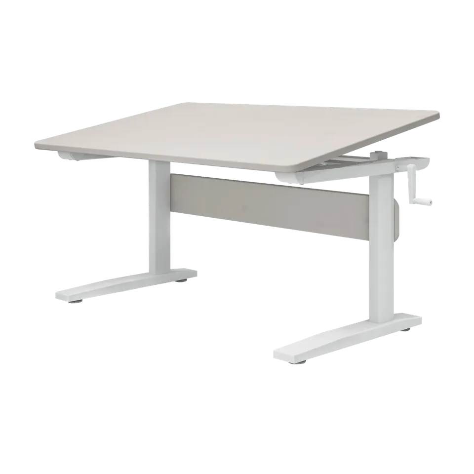 flexa-classic-schreibtisch-grau-h-henverstellbarer-kinderschreibtisch image 1