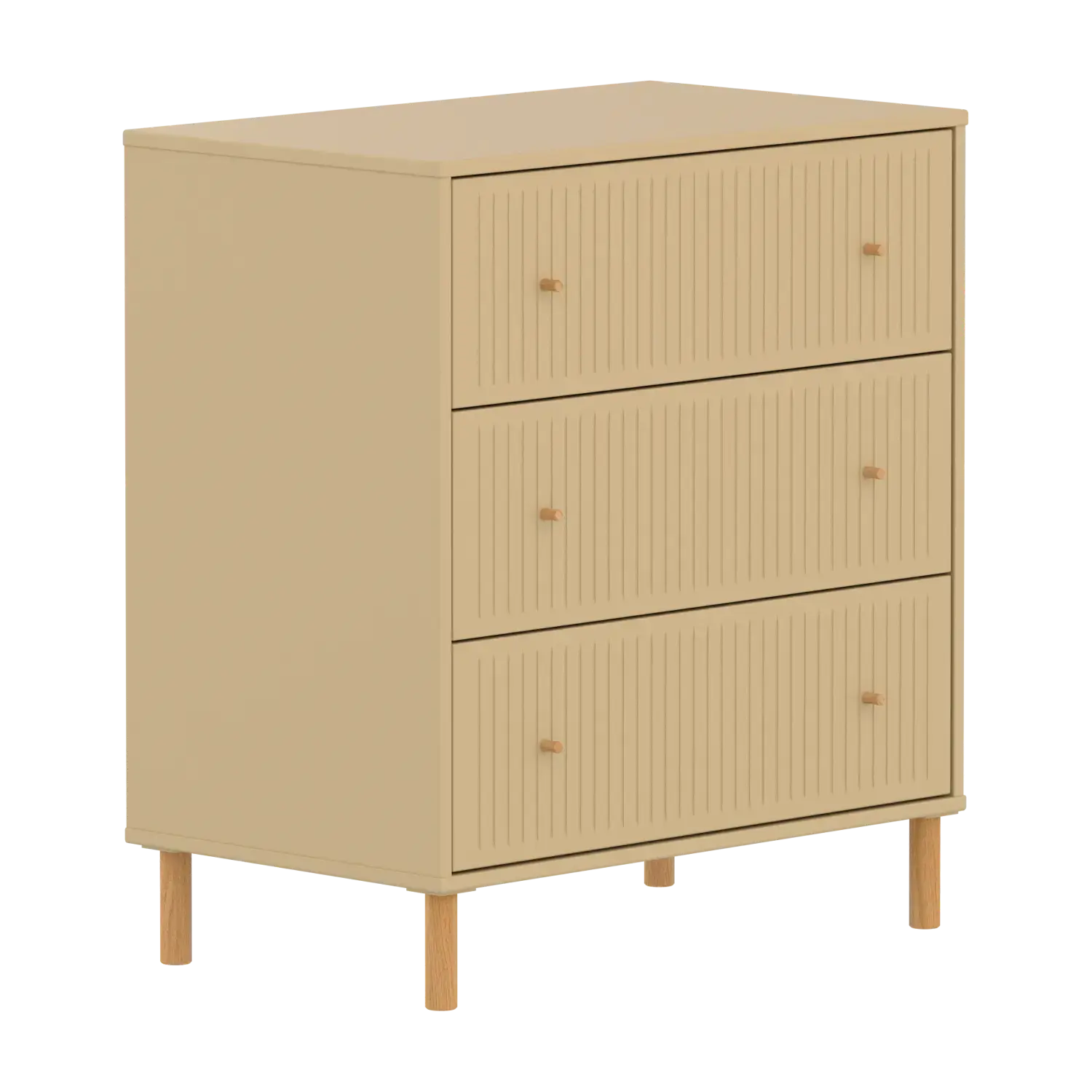 flexa-saga-kommode-3-schubladen-mit-rillen-f-e-griffe-eiche-oat image 3