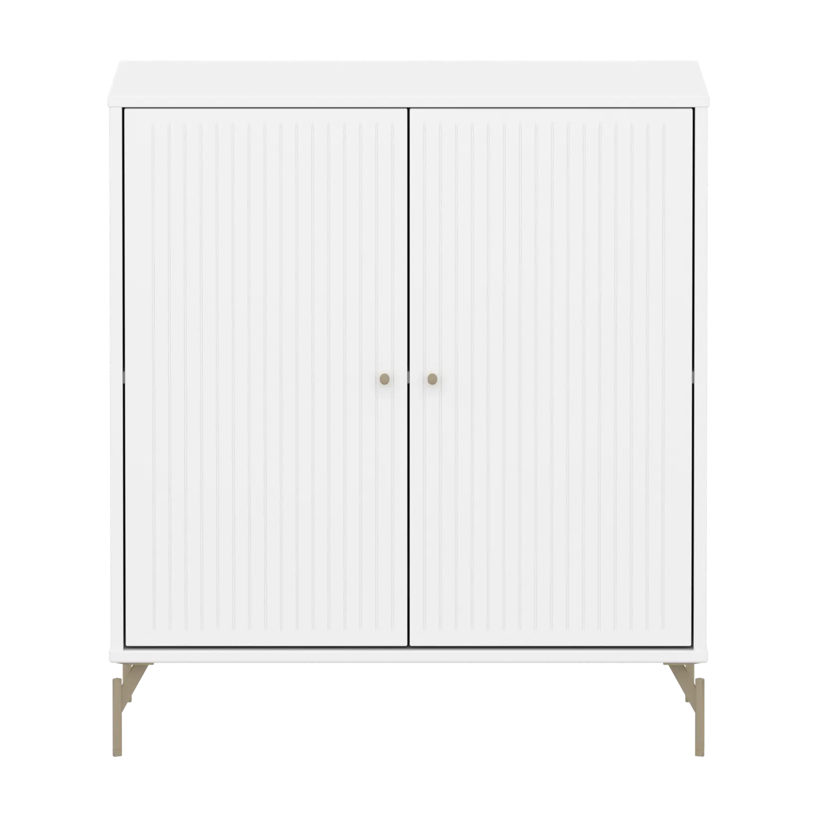 flexa-saga-schrank-2-t-ren-mit-rillen-oat-metallf-e-und-griffe-wei image 2