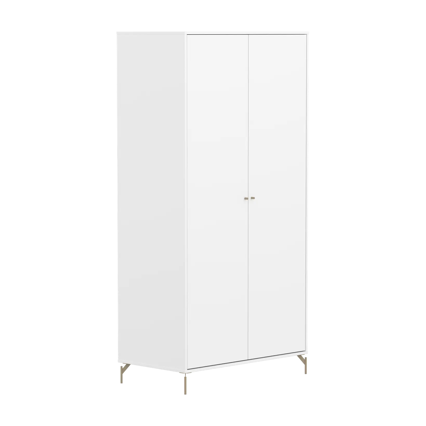flexa-saga-kleiderschrank-2-t-ren-oat-metallf-e-griffe-wei image 3