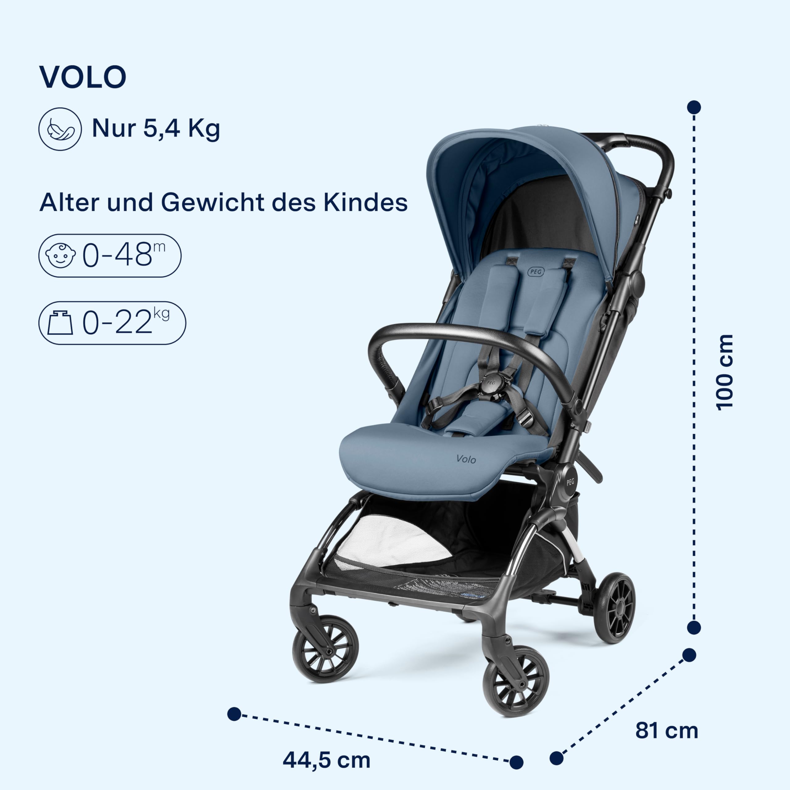 peg-perego-volo-leichter-buggy-blue-cameo image 2
